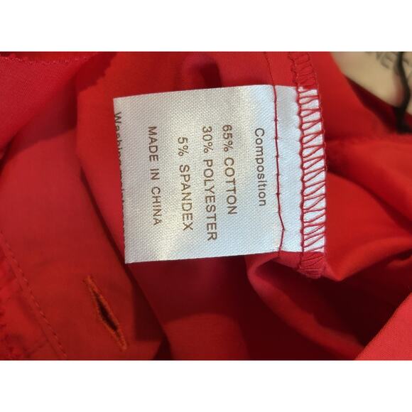 Glory Connections Red Blouse FANTASY RUFFLE ROMPER TOP Size Medium - Picture 9 of 12